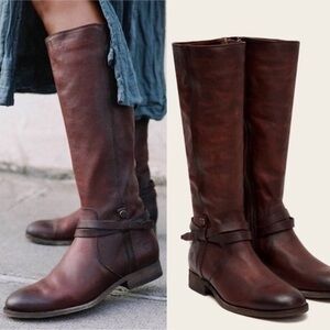 NWT Frye Melissa Belted Tall Riding Boots Size 6